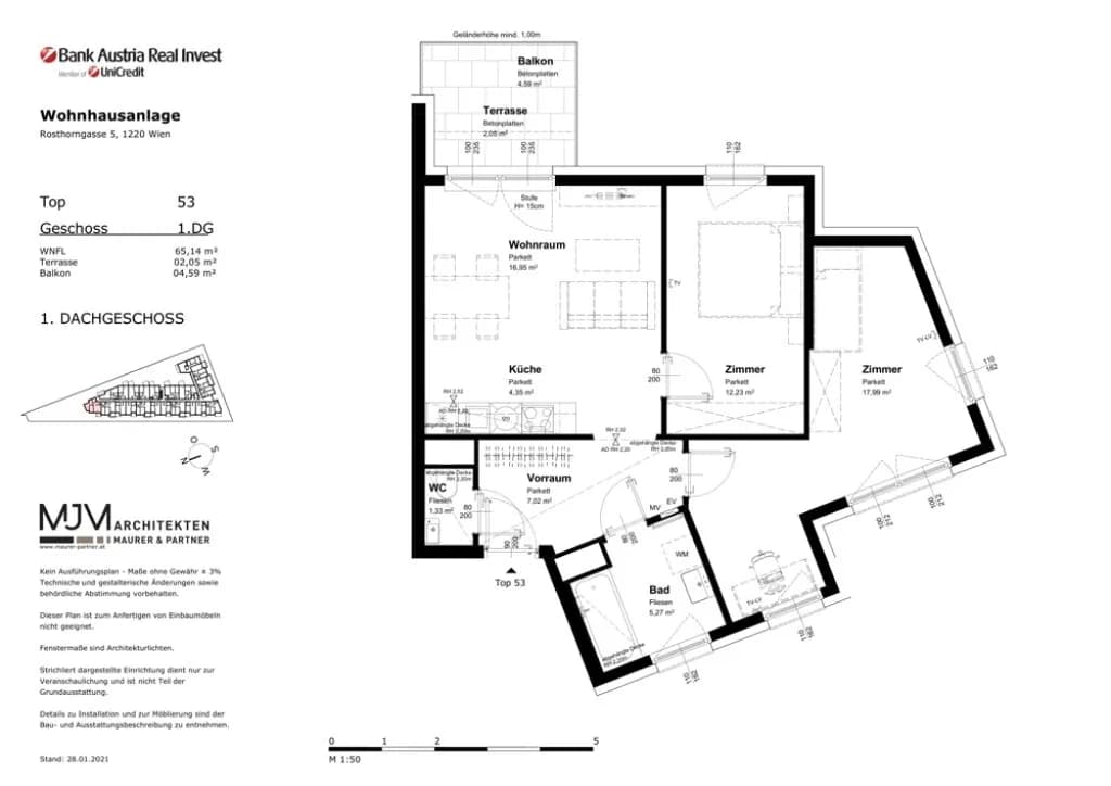 3-Zimmer-Wohnung mieten in Wien – 65,14 m², € 1.116 – Bild 15 von 15