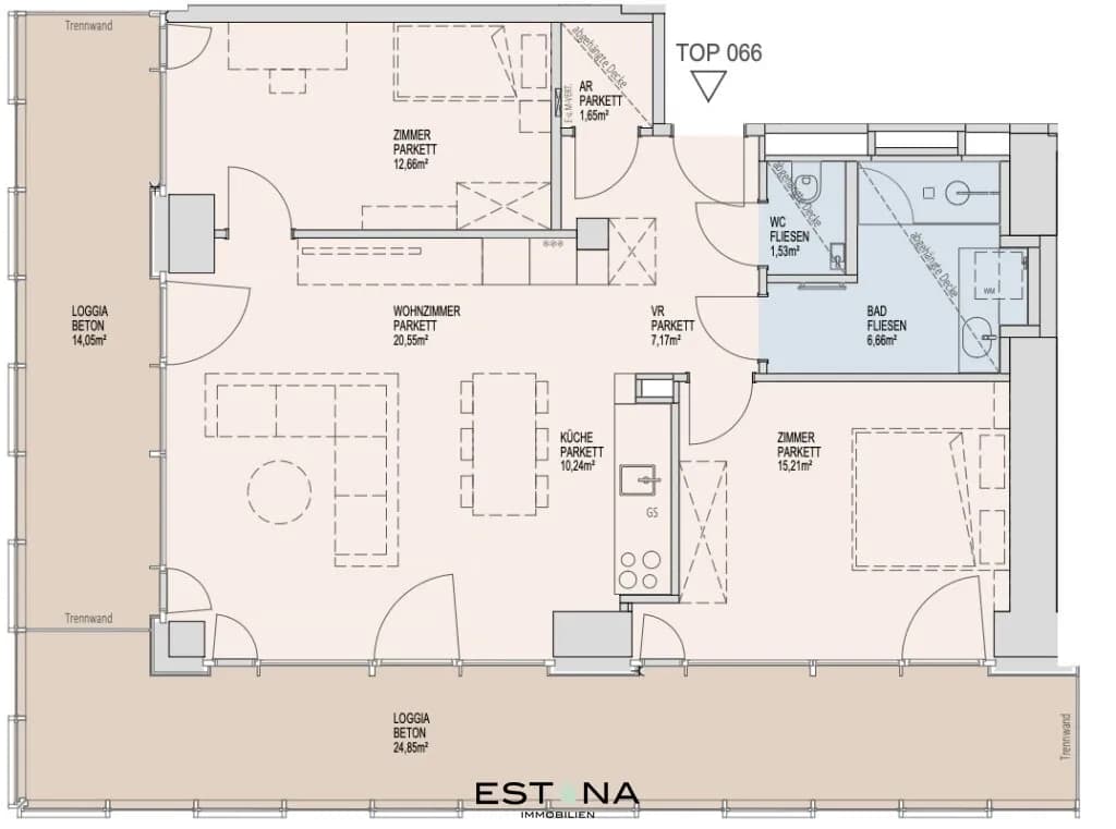 3-Zimmer-Wohnung mieten in Wien – 81,7 m², € 2.600 – Bild 21 von 21