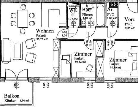 3-Zimmer-Wohnung kaufen in Gmunden – 72,07 m², € 199.000 – Bild 3 von 4