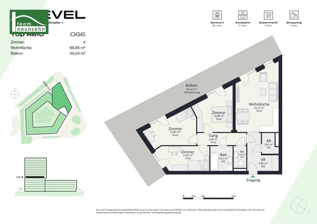 4-Zimmer-Wohnung mieten in Graz – 88,85 m², € 1.525 – Bild 29 von 29