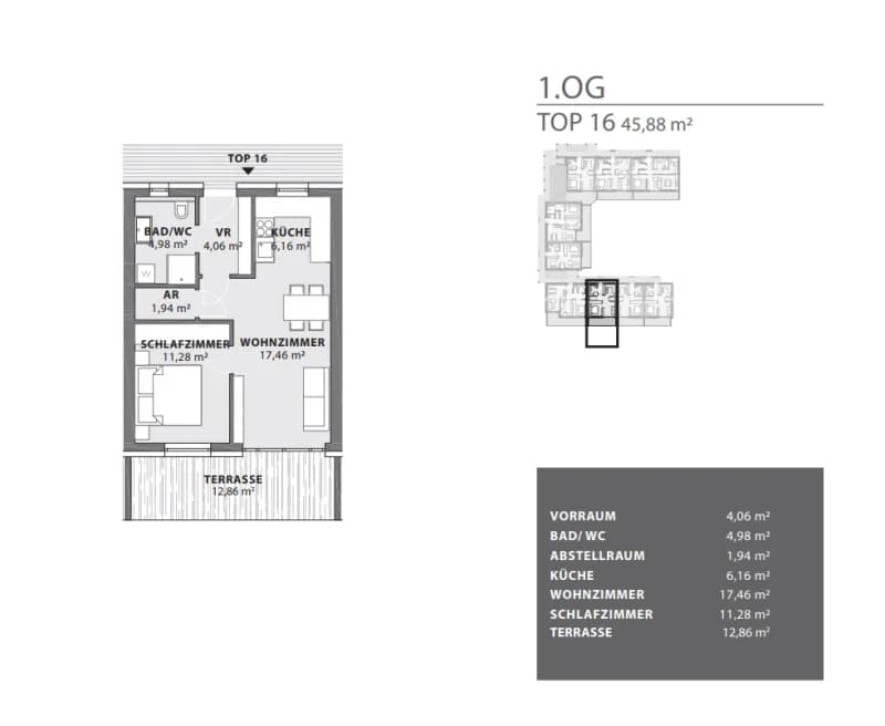 2-Zimmer-Wohnung kaufen in Hartberg-Fürstenfeld – 45,88 m², € 149.951 – Bild 3 von 4