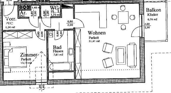 2-Zimmer-Wohnung kaufen in Gmunden – 63,59 m², € 179.000 – Bild 2 von 2
