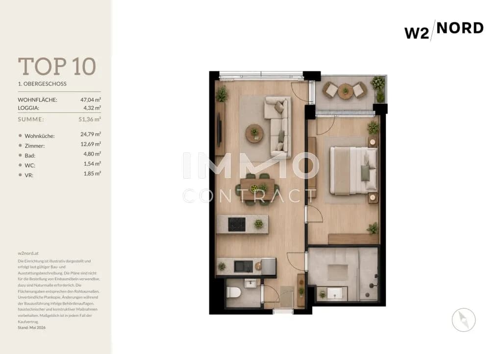 2-Zimmer-Wohnung kaufen in Wien – 47,04 m², € 309.900 – Bild 16 von 16