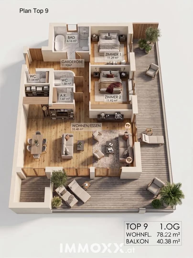 2-Zimmer-Wohnung kaufen in Klagenfurt Land – 78,22 m², € 750.000 – Bild 3 von 10