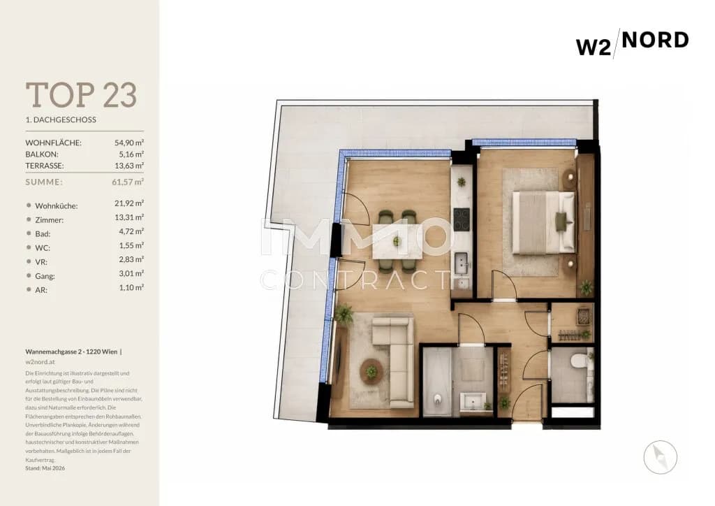 Immobilie kaufen in Wien – 54,9 m², € 305.405 – Bild 7 von 7