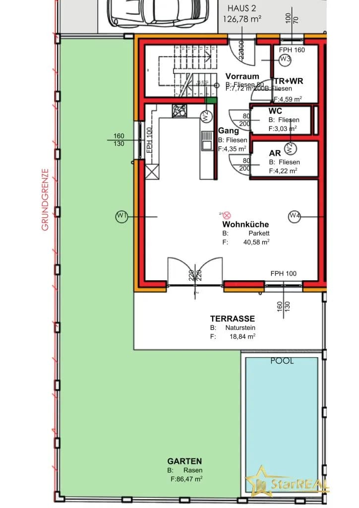 5-Zimmer-Haus kaufen in Baden – 126,78 m², € 695.000 – Bild 23 von 30