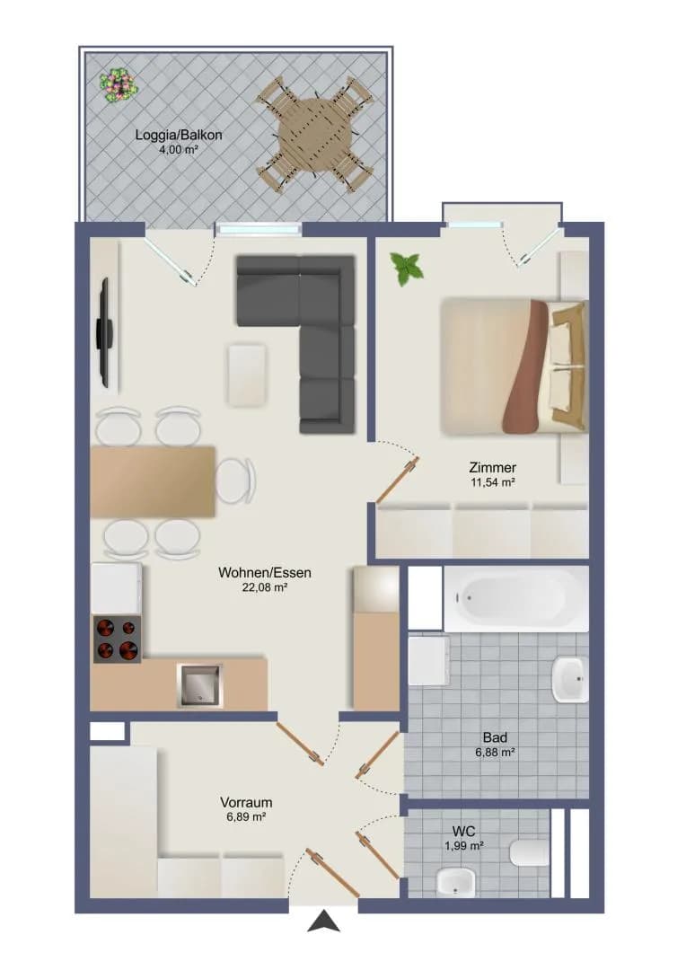 2-Zimmer-Wohnung kaufen in Schärding – 55,01 m², € 201.900 – Bild 11 von 20