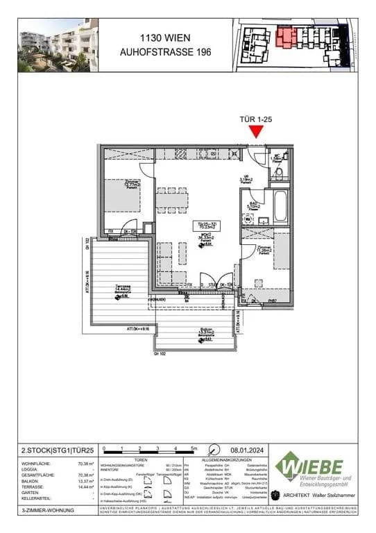3-Zimmer-Wohnung kaufen in Wien – 68,98 m², € 687.200 – Bild 7 von 7