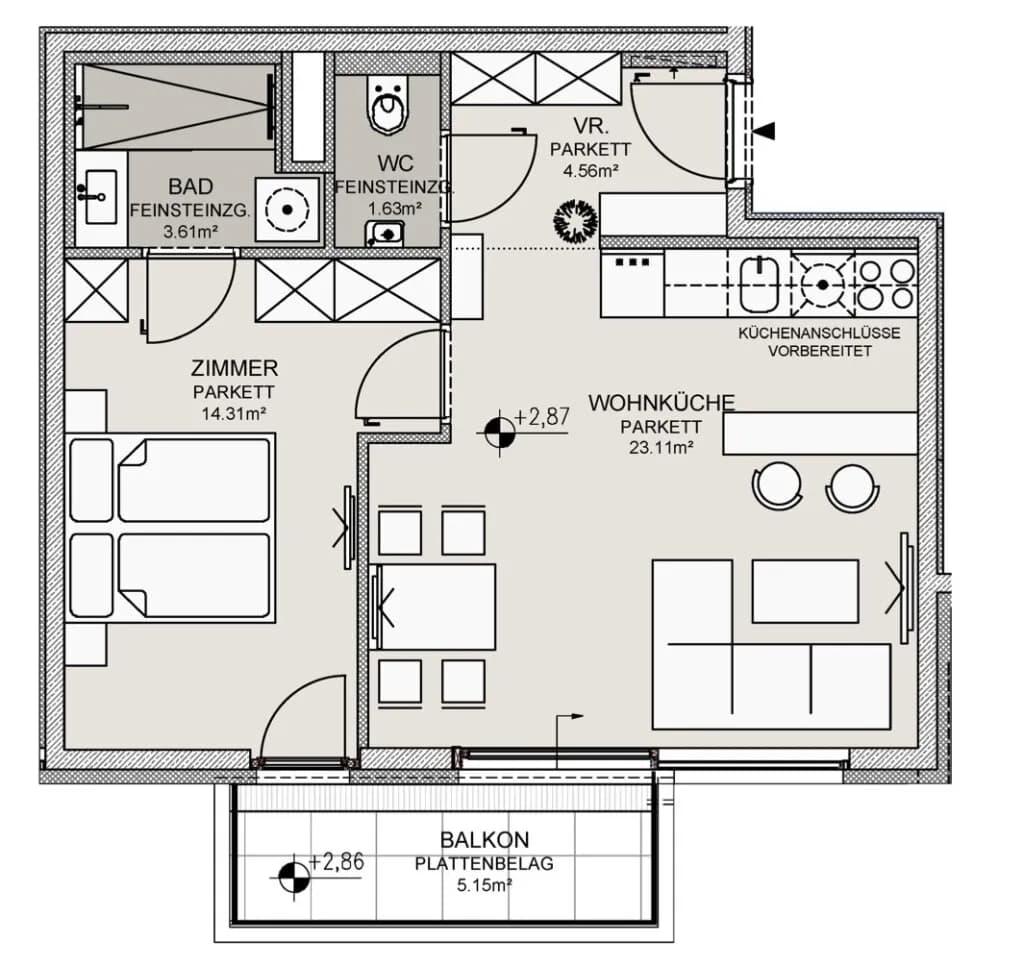 2-Zimmer-Wohnung kaufen in Wien – 47,22 m², € 499.000 – Bild 10 von 10