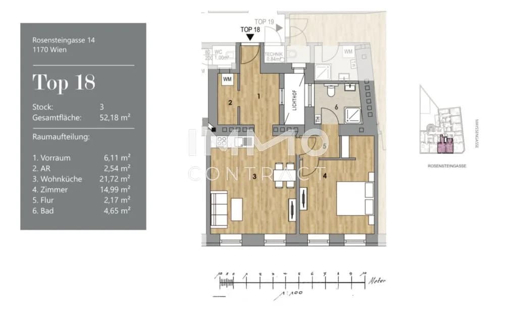 2-Zimmer-Wohnung kaufen in Wien – 52,18 m², € 289.000 – Bild 14 von 14