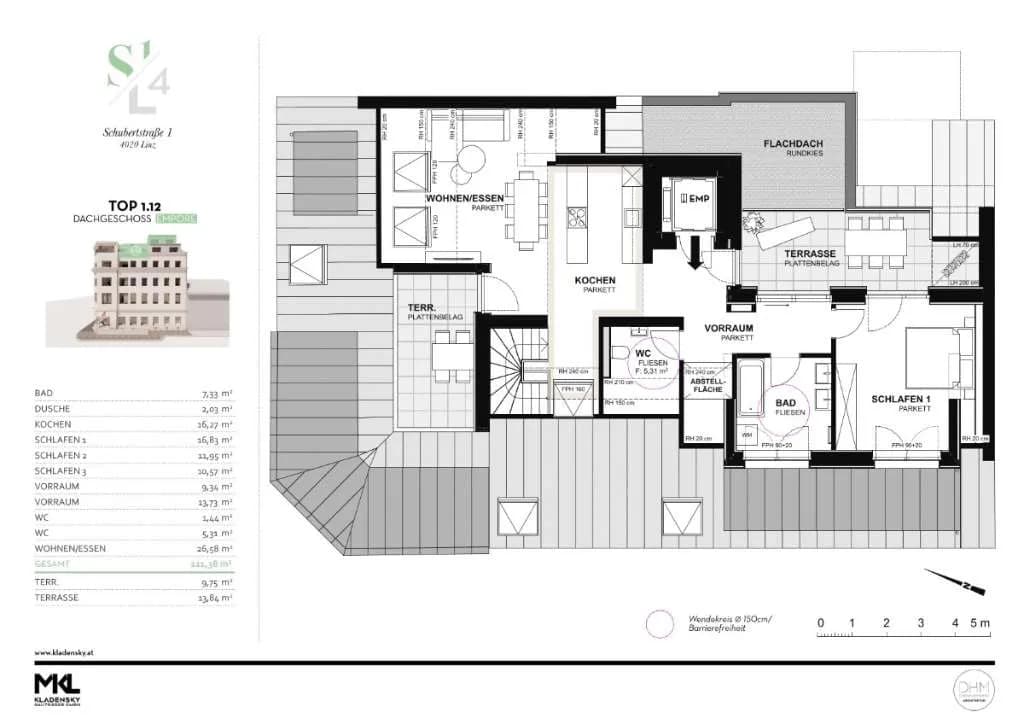 4-Zimmer-Wohnung kaufen in Linz – 121 m², € 1.092.000 – Bild 6 von 7