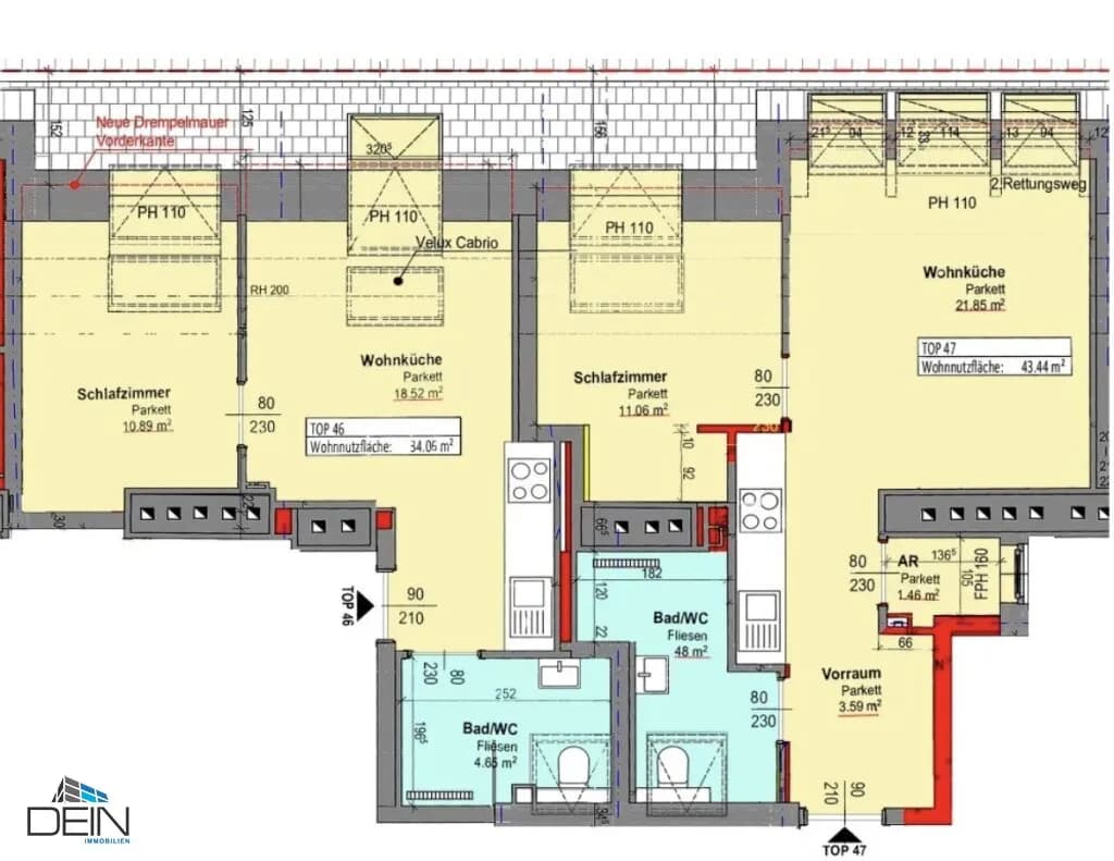 2-Zimmer-Wohnung kaufen in Wien – 43,44 m², € 249.000 – Bild 17 von 17