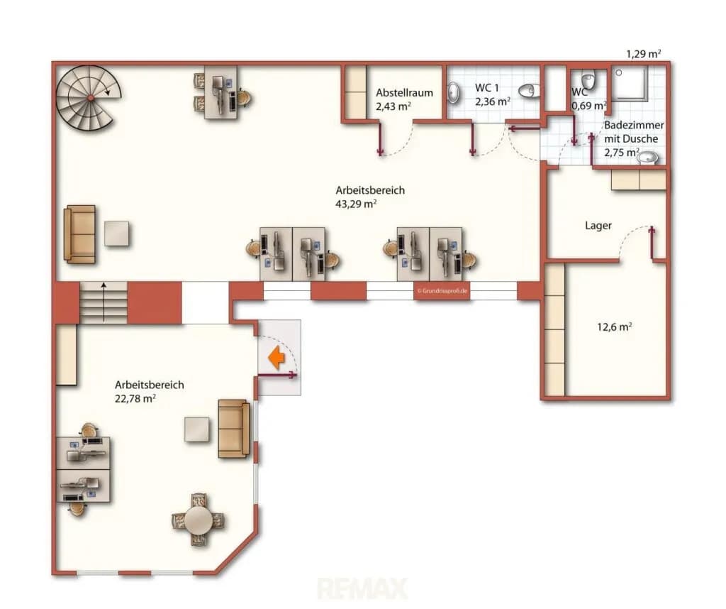 4-Zimmer-Gewerbeimmobilie mieten in Wien – 135 m², € 1.500 – Bild 11 von 11