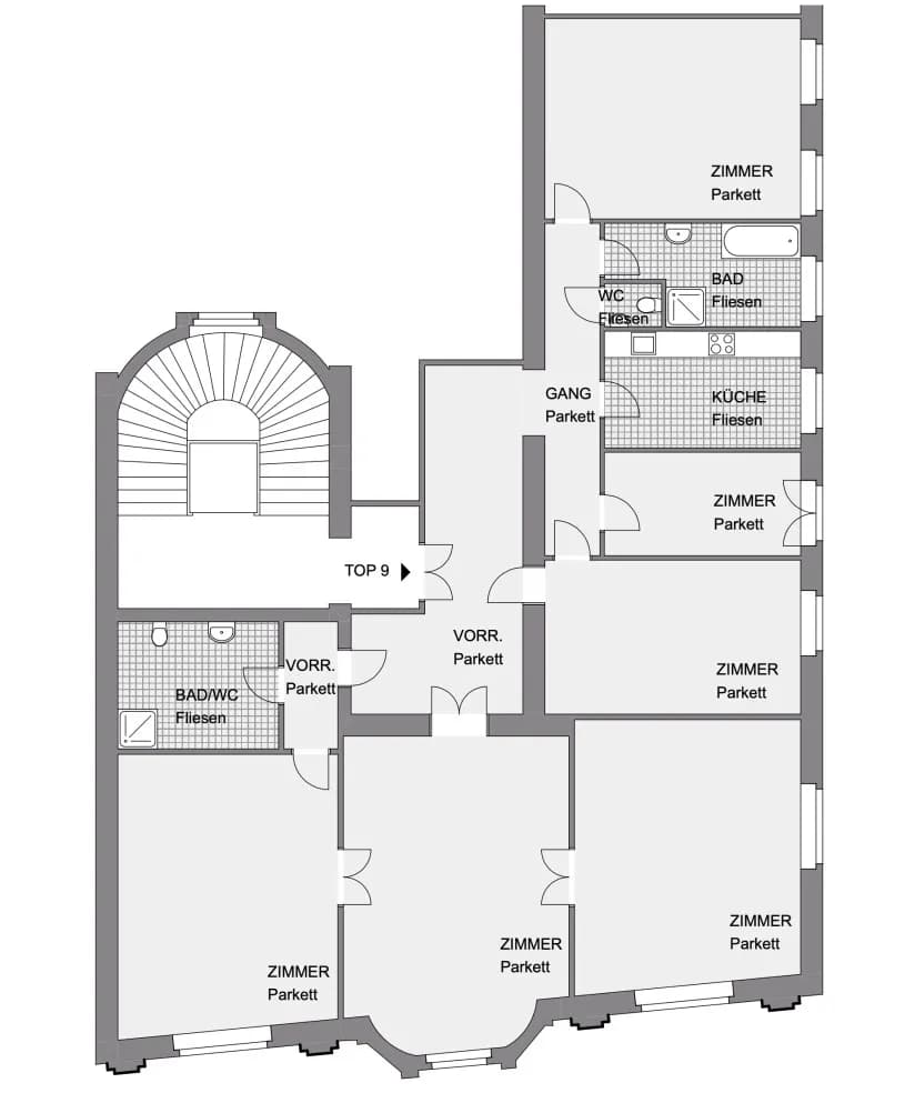 6-Zimmer-Wohnung mieten in Wien – 226,95 m², € 7.999 – Bild 14 von 15