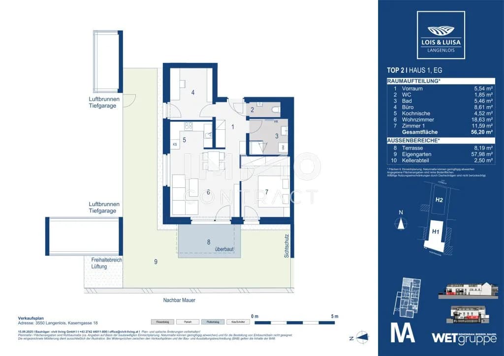 2-Zimmer-Wohnung kaufen in Krems Land – 56,2 m², € 264.000 – Bild 12 von 12