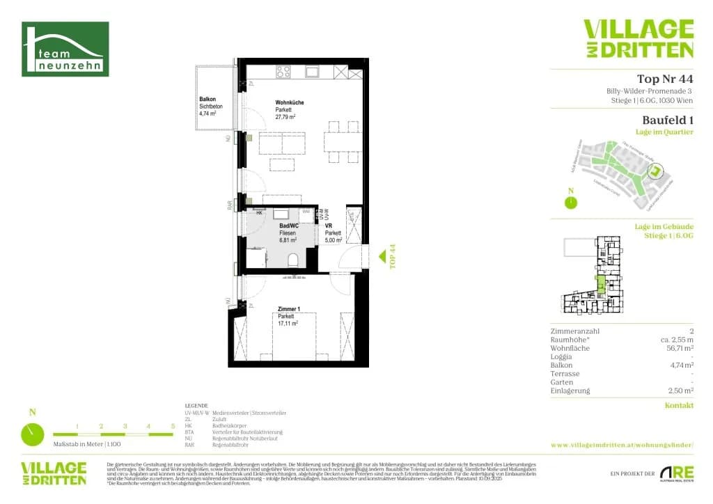 2-Zimmer-Wohnung mieten in Wien – 56,71 m², € 1.349 – Bild 29 von 29