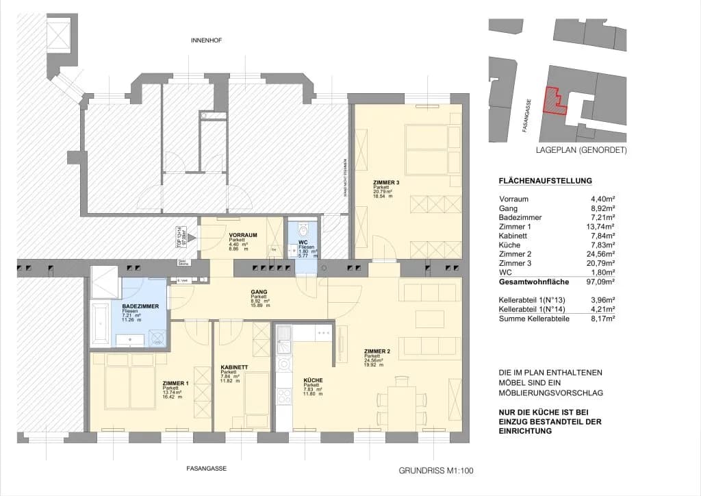 3-Zimmer-Wohnung mieten in Wien – 97,09 m², € 1.962 – Bild 28 von 28