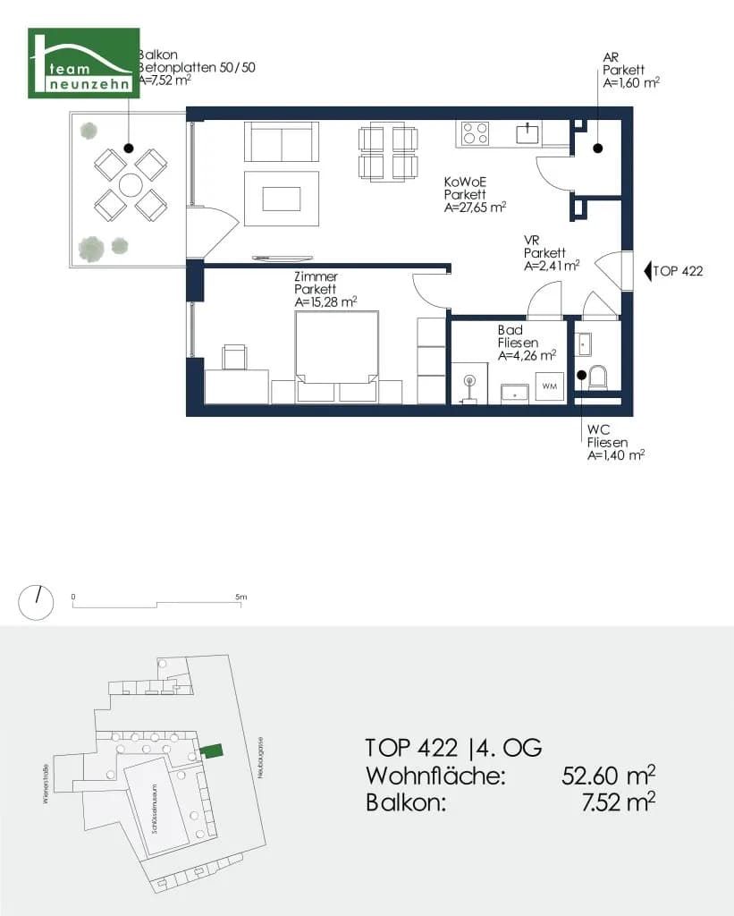 2-Zimmer-Wohnung mieten in Graz – 52,6 m², € 879 – Bild 24 von 24
