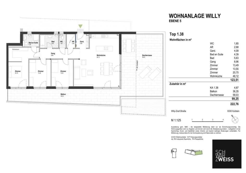 4-Zimmer-Wohnung kaufen in Kufstein – 123,51 m², € 1.234.000 – Bild 7 von 8