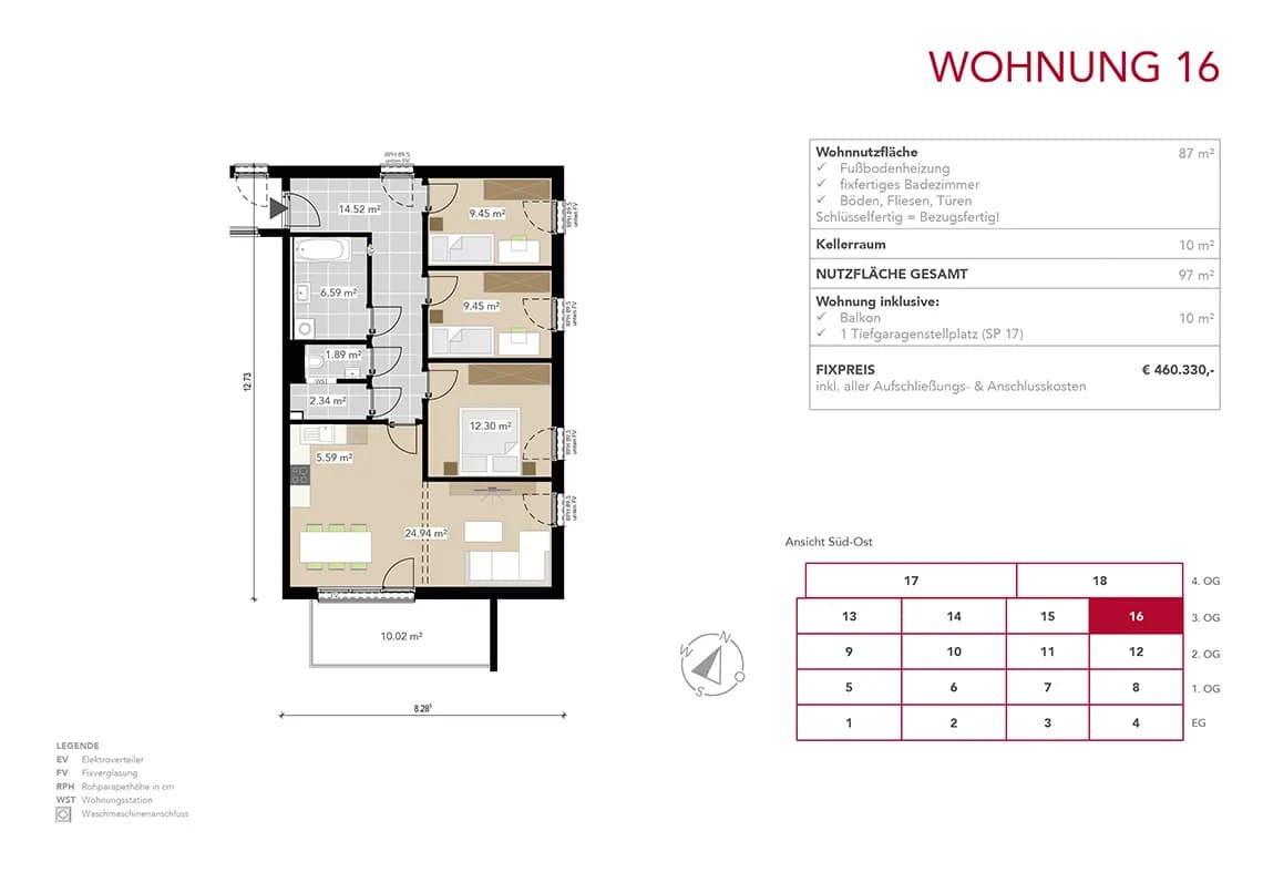 4-Zimmer-Wohnung kaufen in Graz – 87 m², € 460.330