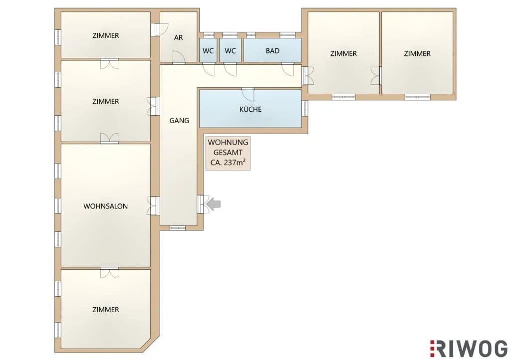 6-Zimmer-Gewerbeimmobilie mieten in Wien – 237 m², € 2.676 – Bild 17 von 17