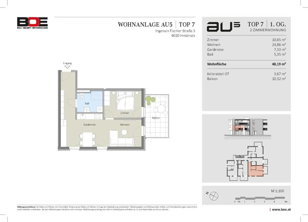 2-Zimmer-Wohnung kaufen in Innsbruck – 48,19 m², € 539.000 – Bild 8 von 8
