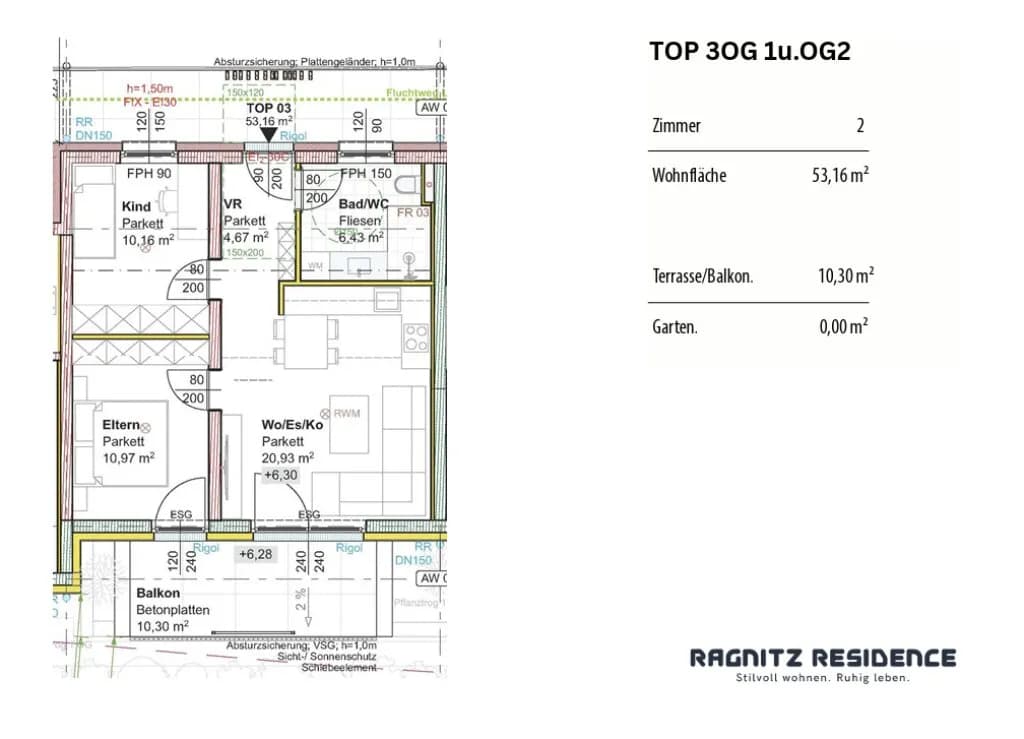 3-Zimmer-Wohnung kaufen in Leibnitz – 53,16 m², € 219.982 – Bild 5 von 5