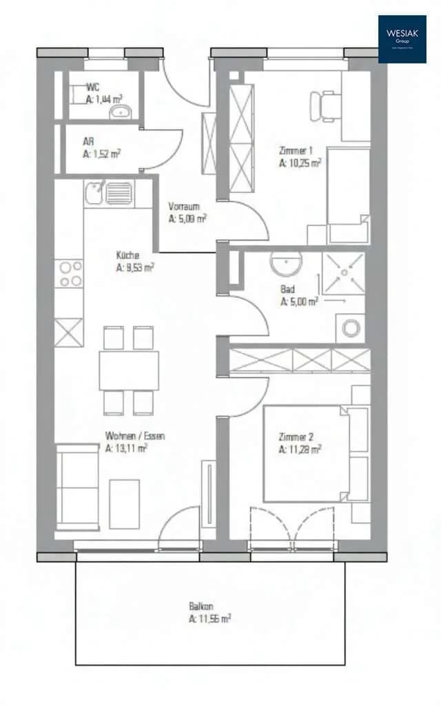 3-Zimmer-Wohnung kaufen in Graz-Umgebung – 57,07 m², € 248.280 – Bild 22 von 22