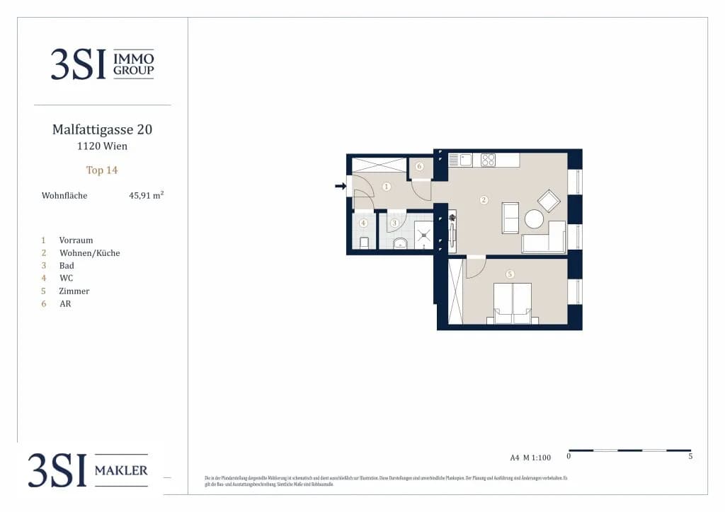 2-Zimmer-Wohnung kaufen in Wien – 45,91 m², € 275.000 – Bild 27 von 27