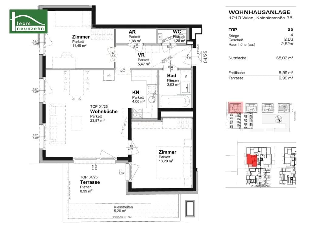 3-Zimmer-Wohnung mieten in Wien – 65,03 m², € 1.294 – Bild 19 von 19