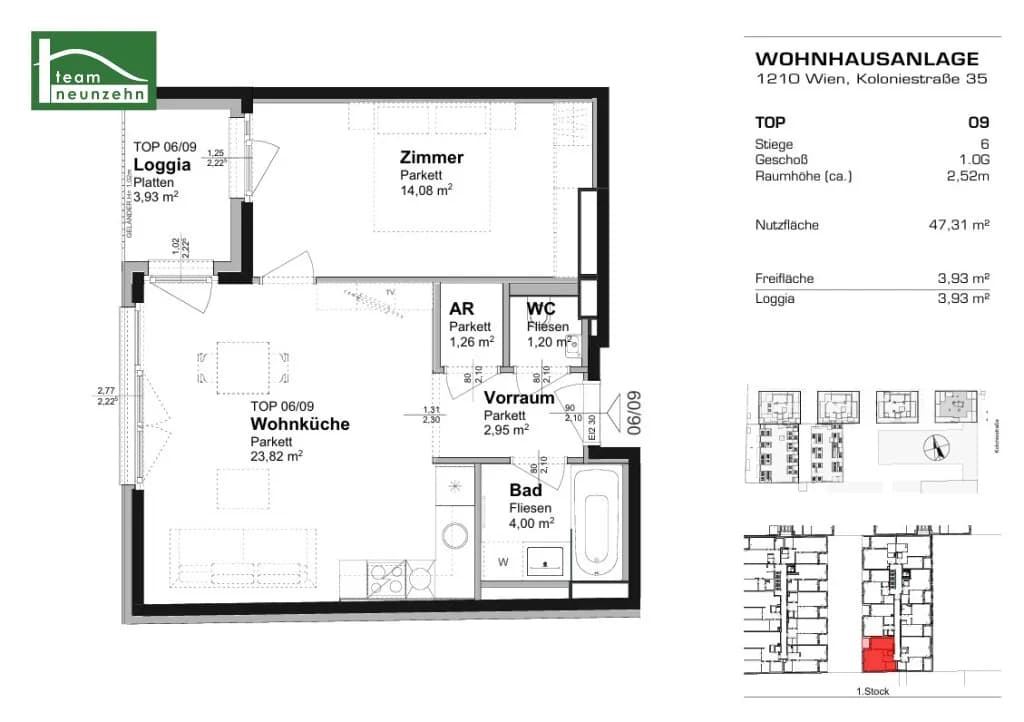 2-Zimmer-Wohnung mieten in Wien – 47,31 m², € 949 – Bild 21 von 21