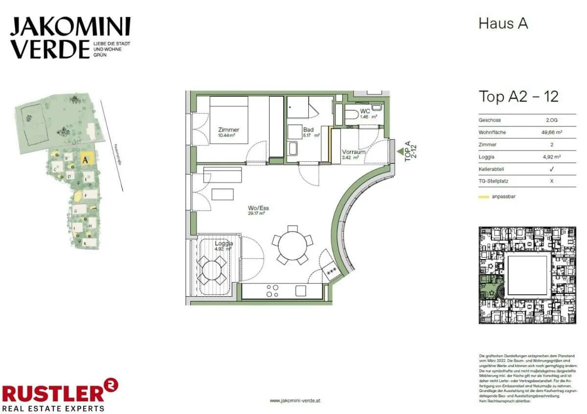 2-Zimmer-Wohnung kaufen in Graz – 49,66 m², € 255.000 – Bild 1 von 8