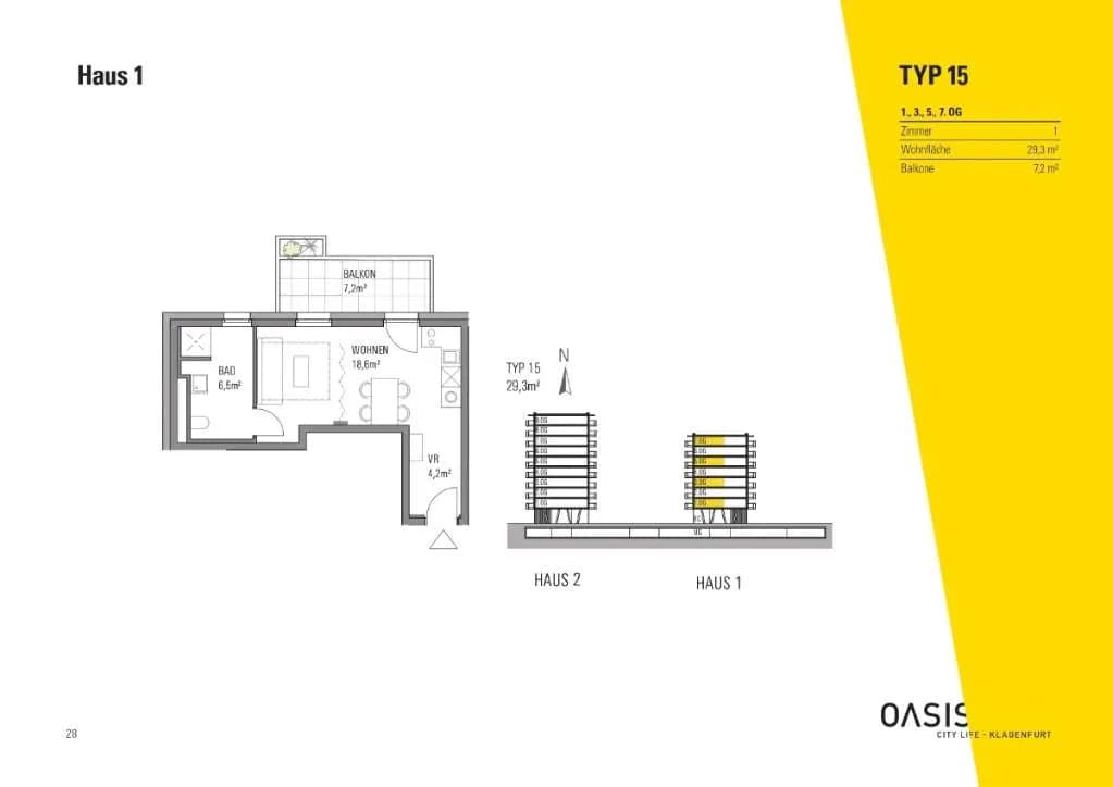 1-Zimmer-Wohnung kaufen in Klagenfurt – 29,3 m², € 185.000 – Bild 2 von 8