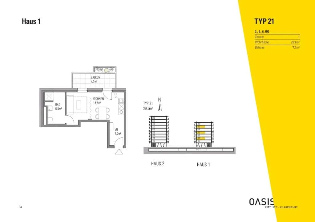 1-Zimmer-Wohnung kaufen in Klagenfurt – 29,3 m², € 185.000 – Bild 3 von 8