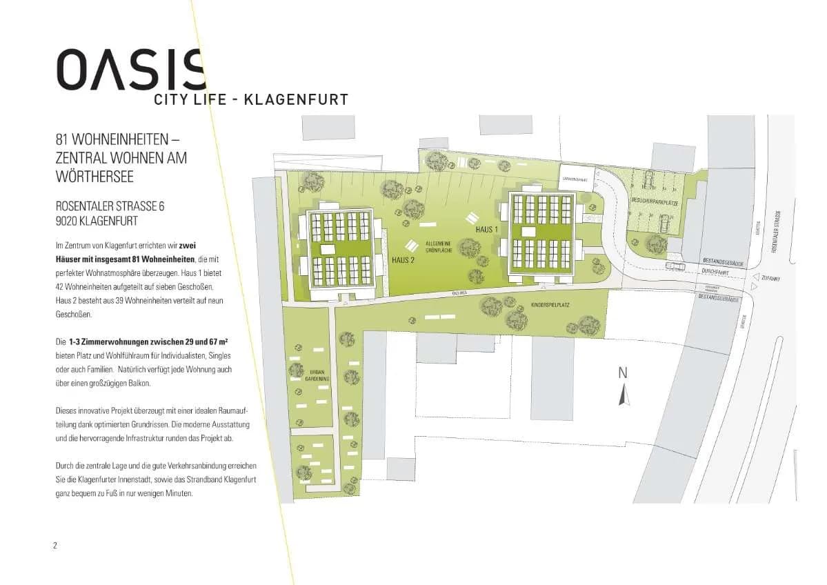 2-Zimmer-Wohnung kaufen in Klagenfurt – 46 m², € 264.000 – Bild 2 von 5
