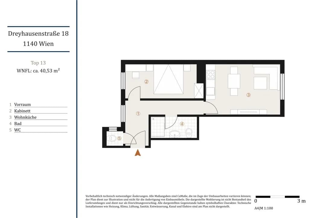 2-Zimmer-Wohnung kaufen in Wien – 40,33 m², € 225.000 – Bild 12 von 12