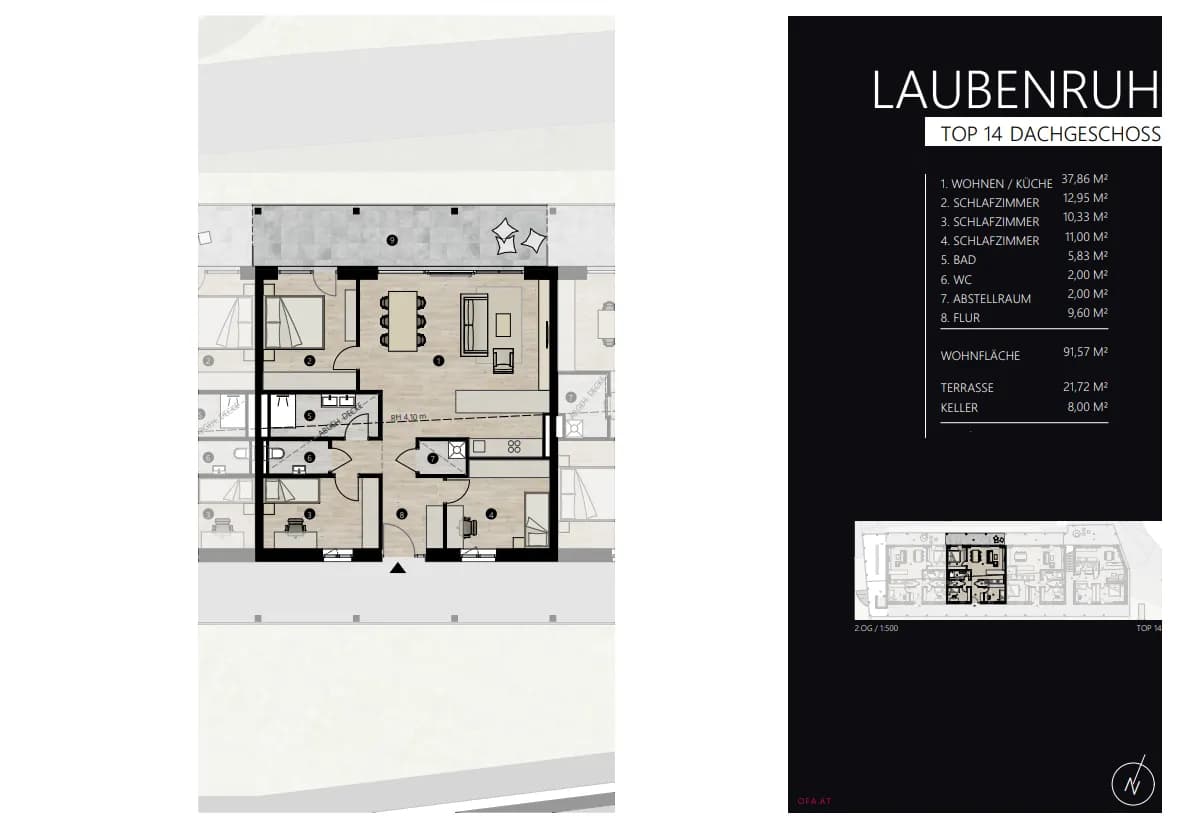 3-Zimmer-Wohnung mieten in Innsbruck – 91,87 m², € 2.780 – Bild 14 von 14