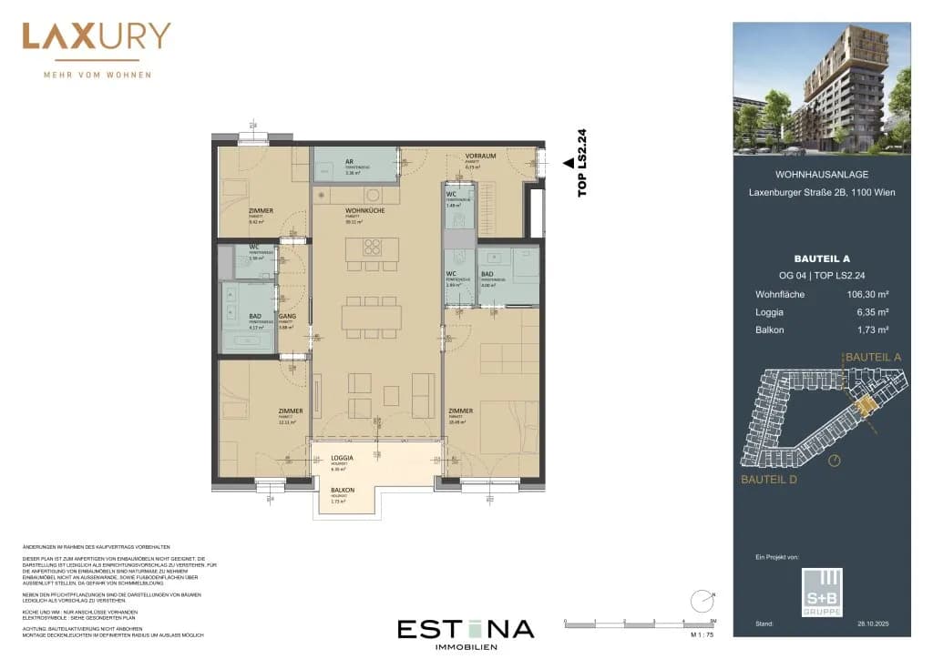4-Zimmer-Wohnung kaufen in Wien – 106,2 m², € 780.000 – Bild 20 von 21