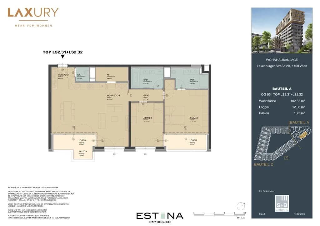 3-Zimmer-Wohnung kaufen in Wien – 102,64 m², € 750.000 – Bild 13 von 14