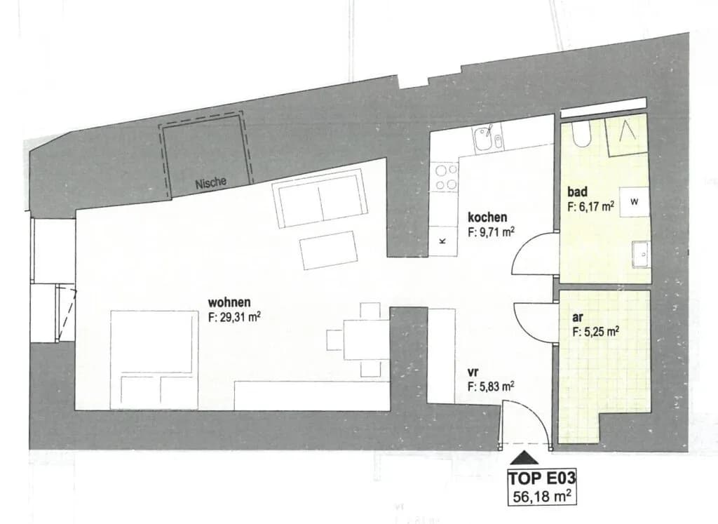 1-Zimmer-Wohnung kaufen in Schwaz – 56,18 m², € 294.000