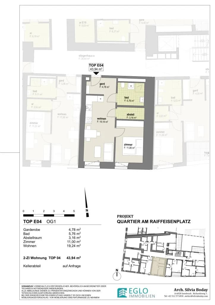 2-Zimmer-Wohnung kaufen in Schwaz – 43,94 m², € 234.000 – Bild 8 von 8