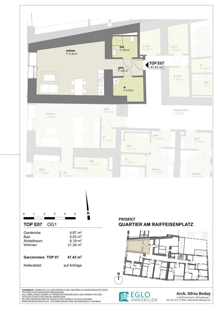 1-Zimmer-Wohnung kaufen in Schwaz – 47,43 m², € 246.000 – Bild 11 von 12