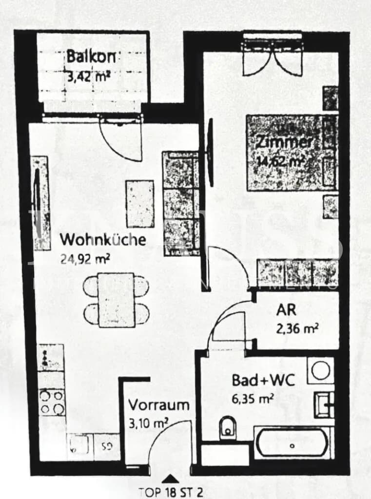 2-Zimmer-Wohnung kaufen in Wien – 52 m², € 279.000 – Bild 8 von 8