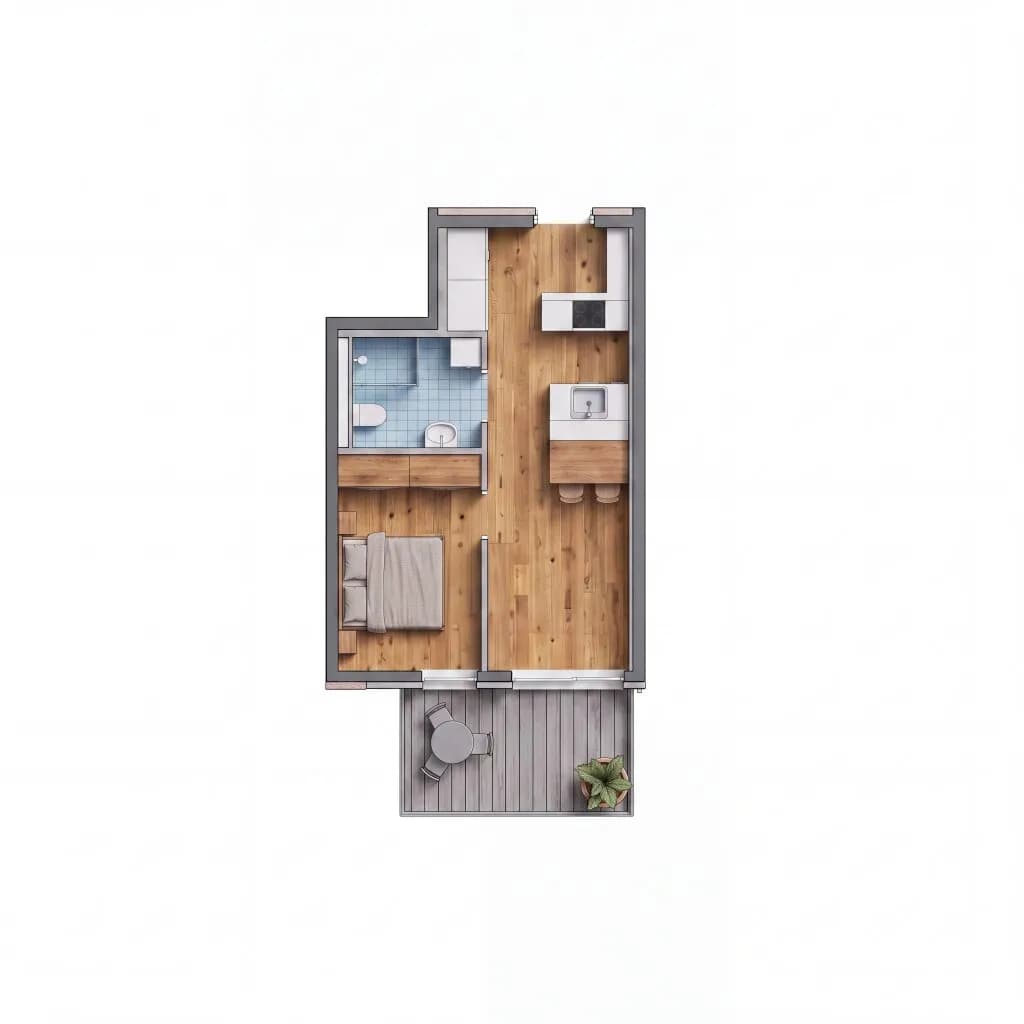 2-Zimmer-Wohnung kaufen in Innsbruck – 40,51 m², € 494.400 – Bild 6 von 7