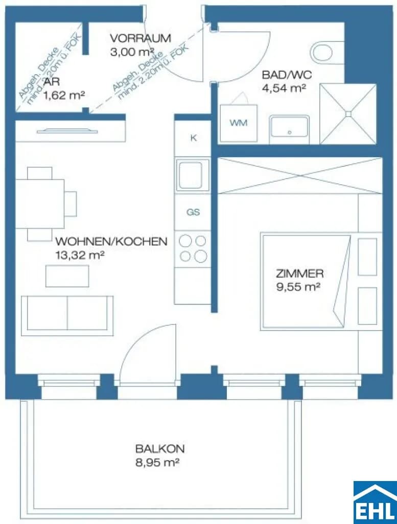 2-Zimmer-Wohnung mieten in Wien – 32 m², € 1.182 – Bild 10 von 10
