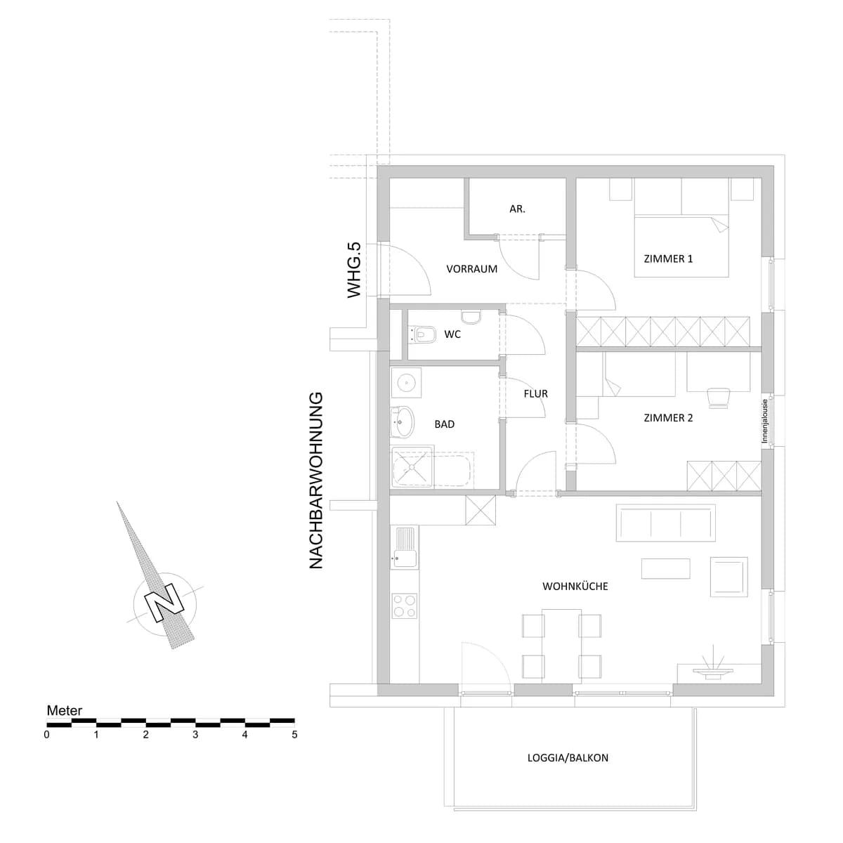 3-Zimmer-Wohnung mieten in Weiz – 77,18 m², € 935 – Bild 2 von 4