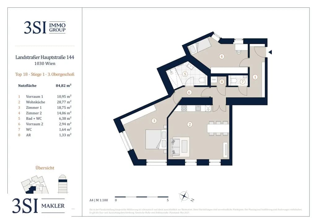 3-Zimmer-Wohnung kaufen in Wien – 84,82 m², € 710.000 – Bild 11 von 11
