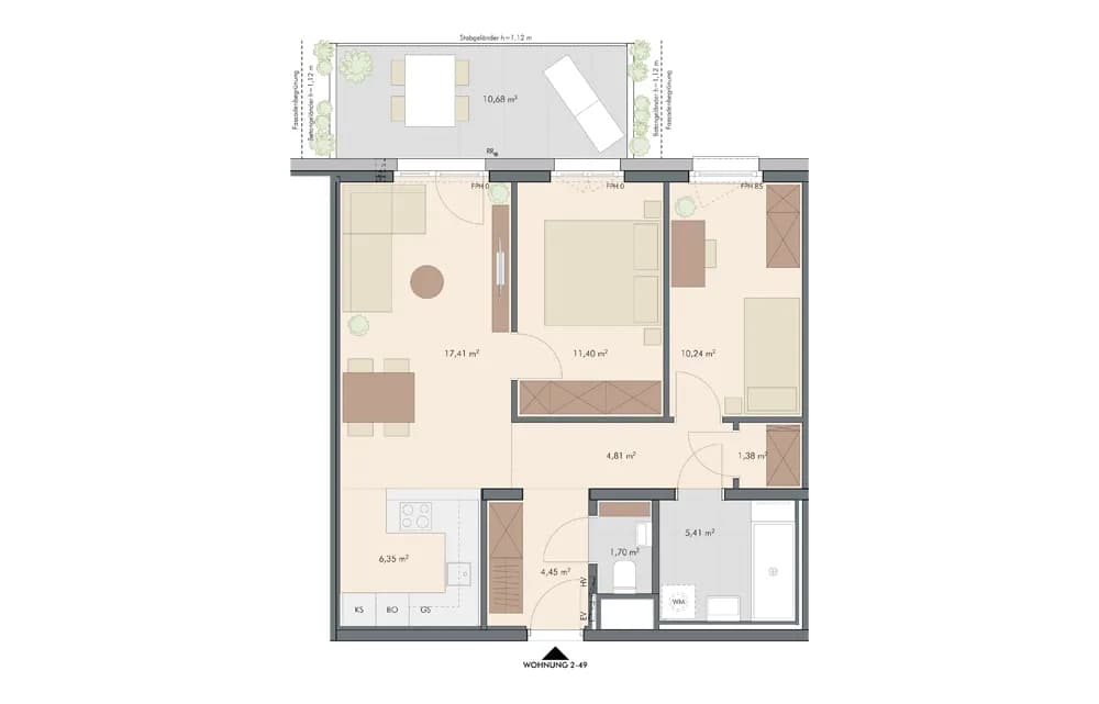 3-Zimmer-Wohnung kaufen in Wien – 63,15 m², € 418.000 – Bild 16 von 16