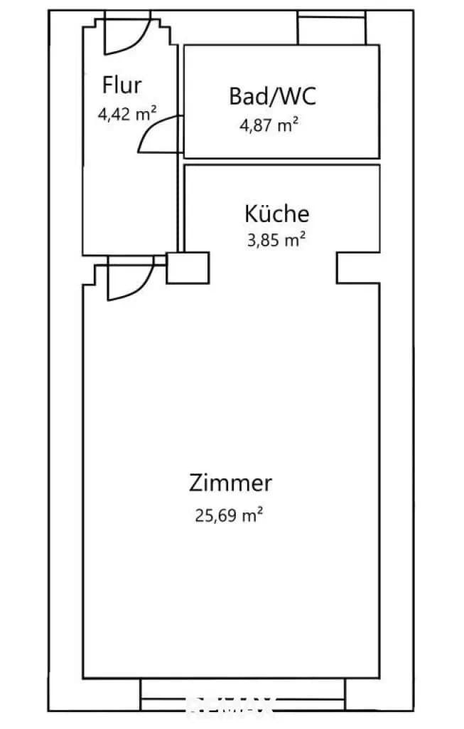 1-Zimmer-Wohnung mieten in Graz – 39 m², € 580 – Bild 6 von 6