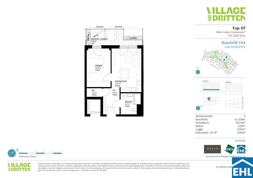 2-Zimmer-Wohnung kaufen in Wien – 43,74 m², € 354.000 – Bild 17 von 17